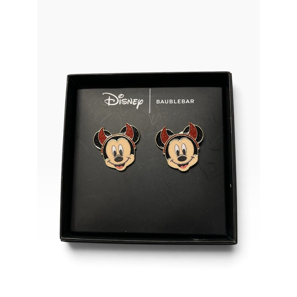 Disney X Baublebar Earrings Mickey Mouse Halloween Devil Horns Stud Vacation